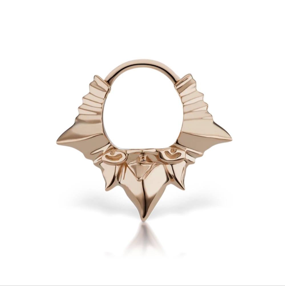 14k Rose Gold Javanese Spike Hoop